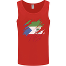 Torn Flag Equatorial Guinea Mens Vest Tank Top Red