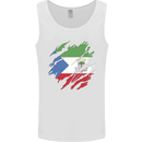Torn Flag Equatorial Guinea Mens Vest Tank Top White
