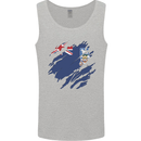 Torn Flag Falkland Islands Mens Vest Tank Top Sports Grey