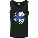 Torn Flag Faroe Islands Mens Vest Tank Top Black