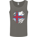 Torn Flag Faroe Islands Mens Vest Tank Top Charcoal