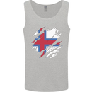 Torn Flag Faroe Islands Mens Vest Tank Top Sports Grey