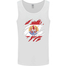 Torn Flag French Polynesia Mens Vest Tank Top White