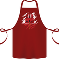 Torn Flag Gibraltar Cotton Apron 100% Organic Maroon