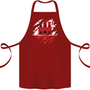 Torn Flag Gibraltar Cotton Apron 100% Organic Maroon