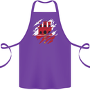 Torn Flag Gibraltar Cotton Apron 100% Organic Purple