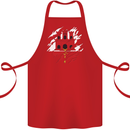 Torn Flag Gibraltar Cotton Apron 100% Organic Red