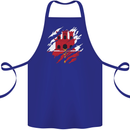 Torn Flag Gibraltar Cotton Apron 100% Organic Royal Blue