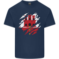 Torn Flag Gibraltar Mens Cotton T-Shirt Tee Top Navy Blue