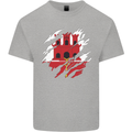 Torn Flag Gibraltar Mens Cotton T-Shirt Tee Top Sports Grey
