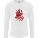 Torn Flag Gibraltar Mens Long Sleeve T-Shirt White