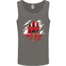 Torn Flag Gibraltar Mens Vest Tank Top Charcoal