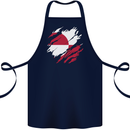 Torn Flag Greenland Cotton Apron 100% Organic Navy Blue