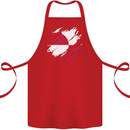 Torn Flag Greenland Cotton Apron 100% Organic Red