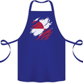 Torn Flag Greenland Cotton Apron 100% Organic Royal Blue