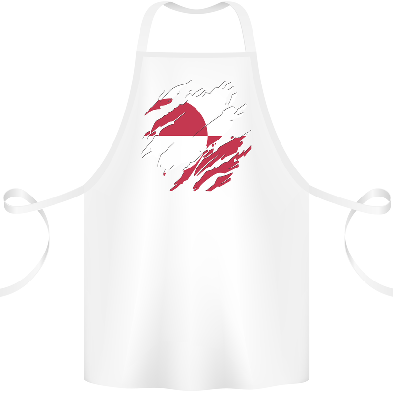 Torn Flag Greenland Cotton Apron 100% Organic White