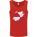 Torn Flag Greenland Mens Vest Tank Top Red