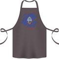 Torn Flag Guam Cotton Apron 100% Organic Dark Grey