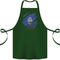 Torn Flag Guam Cotton Apron 100% Organic Forest Green