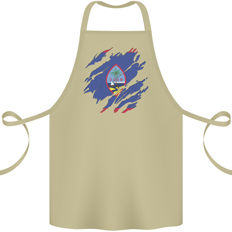 Torn Flag Guam Cotton Apron 100% Organic Khaki