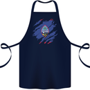 Torn Flag Guam Cotton Apron 100% Organic Navy Blue