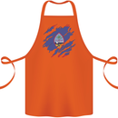 Torn Flag Guam Cotton Apron 100% Organic Orange