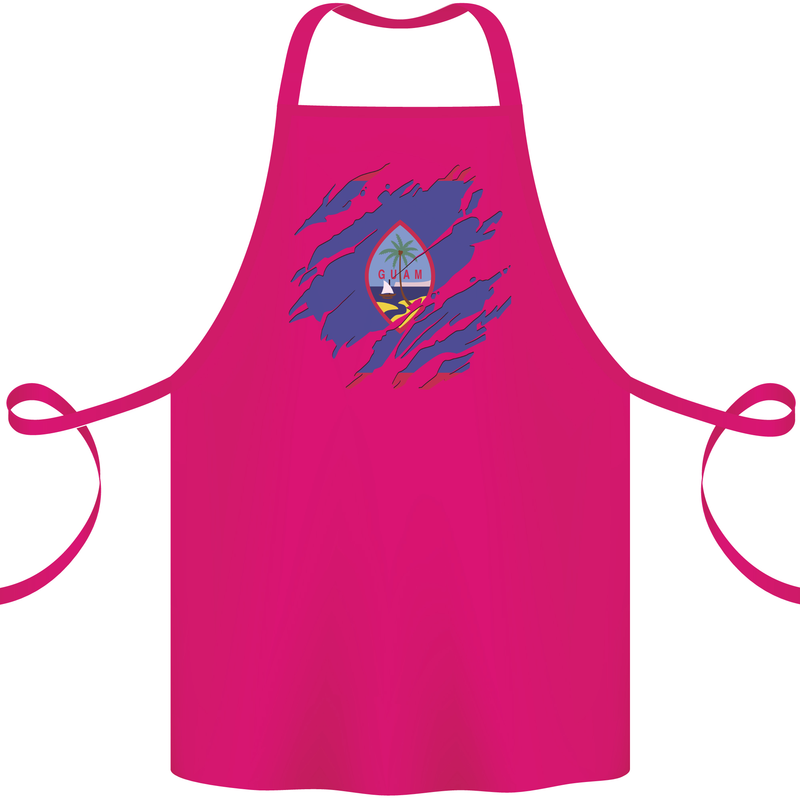 Torn Flag Guam Cotton Apron 100% Organic Pink
