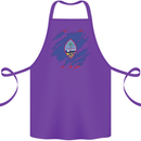 Torn Flag Guam Cotton Apron 100% Organic Purple