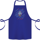 Torn Flag Guam Cotton Apron 100% Organic Royal Blue