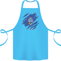 Torn Flag Guam Cotton Apron 100% Organic Turquoise