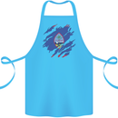 Torn Flag Guam Cotton Apron 100% Organic Turquoise
