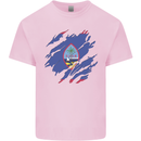 Torn Flag Guam Mens Cotton T-Shirt Tee Top Light Pink