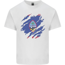 Torn Flag Guam Mens Cotton T-Shirt Tee Top White