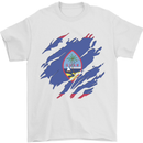 Torn Flag Guam Mens T-Shirt 100% Cotton White