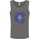Torn Flag Guam Mens Vest Tank Top Charcoal