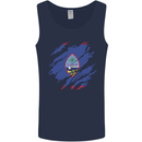 Torn Flag Guam Mens Vest Tank Top Navy Blue