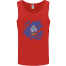 Torn Flag Guam Mens Vest Tank Top Red