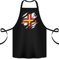 Torn Flag Guensey Cotton Apron 100% Organic Black