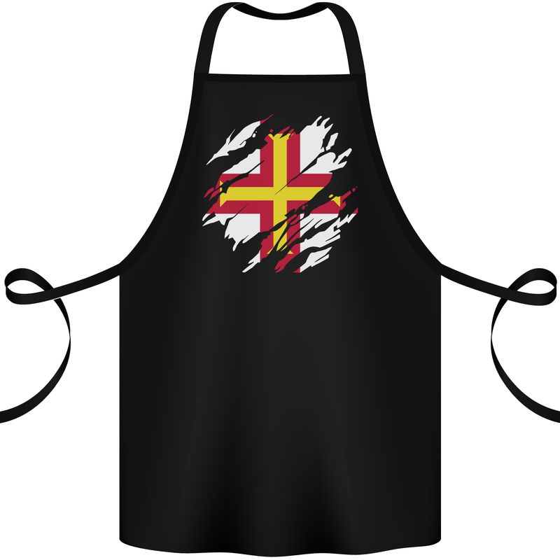 Torn Flag Guensey Cotton Apron 100% Organic Black