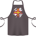 Torn Flag Guensey Cotton Apron 100% Organic Dark Grey