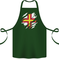 Torn Flag Guensey Cotton Apron 100% Organic Forest Green