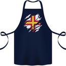 Torn Flag Guensey Cotton Apron 100% Organic Navy Blue