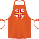 Torn Flag Guensey Cotton Apron 100% Organic Orange
