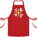 Torn Flag Guensey Cotton Apron 100% Organic Red