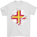 Torn Flag Guensey Mens T-Shirt 100% Cotton White