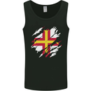 Torn Flag Guensey Mens Vest Tank Top Black
