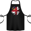 Torn Flag Herm Cotton Apron 100% Organic Black