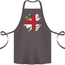 Torn Flag Herm Cotton Apron 100% Organic Dark Grey