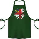 Torn Flag Herm Cotton Apron 100% Organic Forest Green