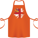 Torn Flag Herm Cotton Apron 100% Organic Orange